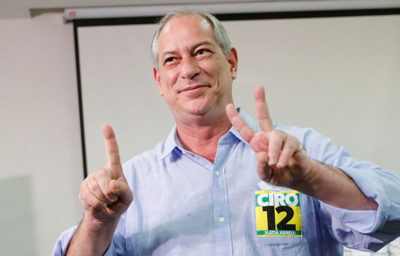 © Reuters. Candidato do PDT à Presidência, Ciro Gomes, após votar em Fortaleza