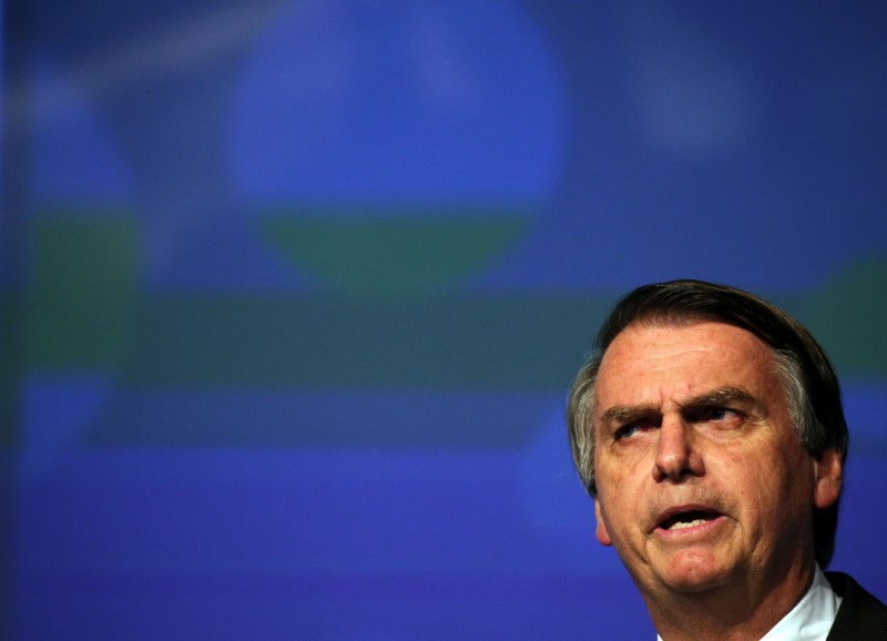 © Reuters. Bolsonaro, durante evento em São Paulo