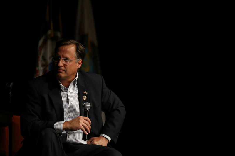 © Reuters. Deputado republicano Dave Brat durante evento na Virginia