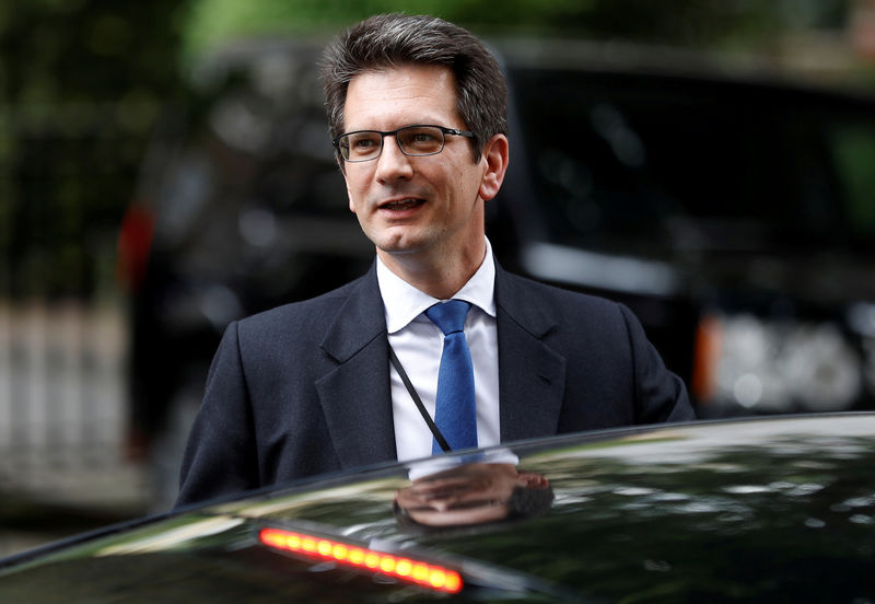 © Reuters. FILE PHOTO: Steve Baker, a Minister at the Department for Exiting the European Union, leaves Downing Street, in central London