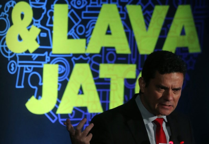 © Reuters. Juiz federal Sérgio Moro durante evento sobre Lava Jato em São Paulo, Brasil