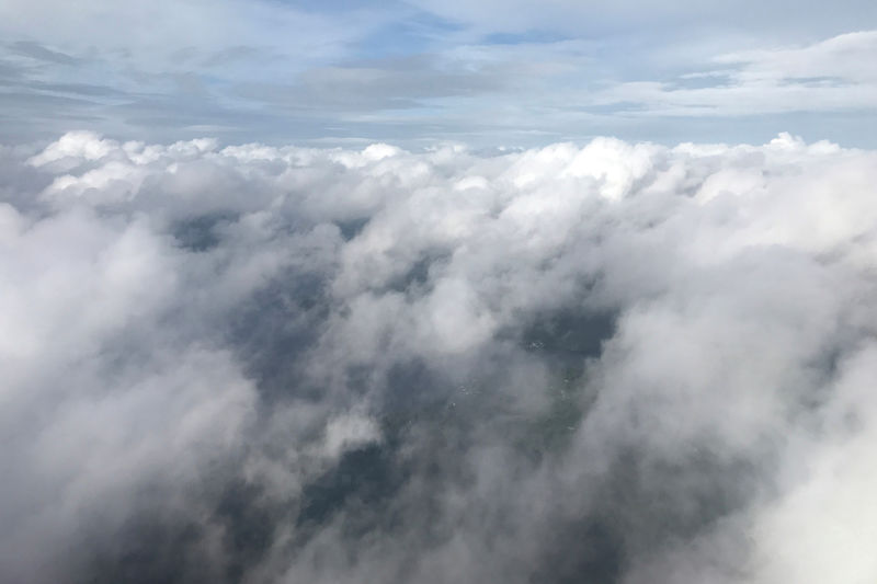 © Reuters. Nuvens do furacão Michael fotogradas de um avião em Tallahassee