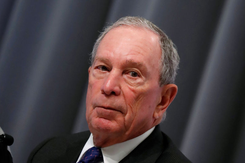 © Reuters. FILE PHOTO: Special envoy to the United Nations for climate change Michael Bloomberg attends a news conference during the One Planet Summit at the Seine Musicale center in Boulogne-Billancourt, near Paris