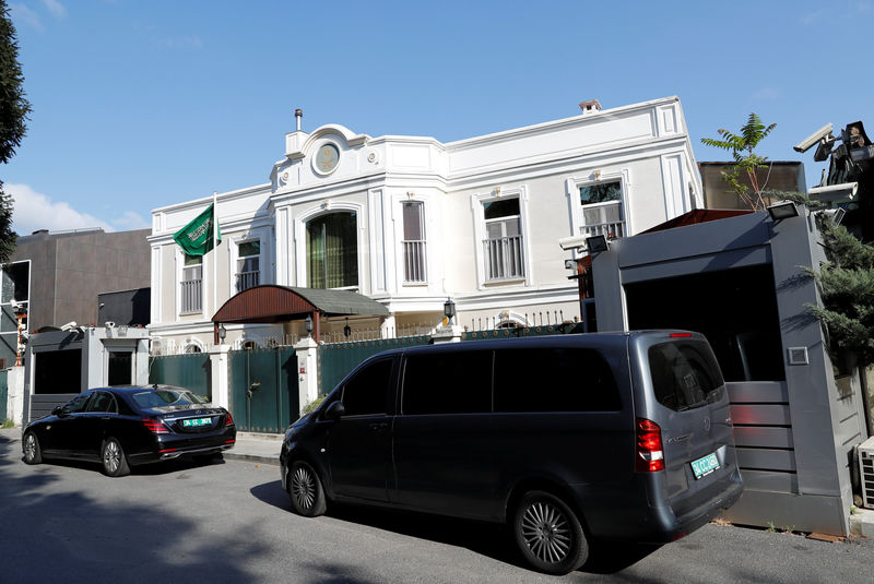 © Reuters. Residence of Saudi Arabia's Consul General Mohammad al-Otaibi is pictured in Istanbul