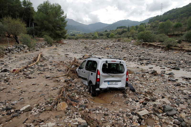 © Reuters. أمطار غزيرة تقتل 10 على الأقل في مايوركا بإسبانيا