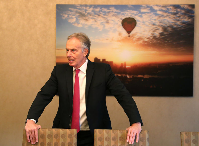 © Reuters. Britain's former Prime Minister Tony Blair arrives for an event at Thomson Reuters in London