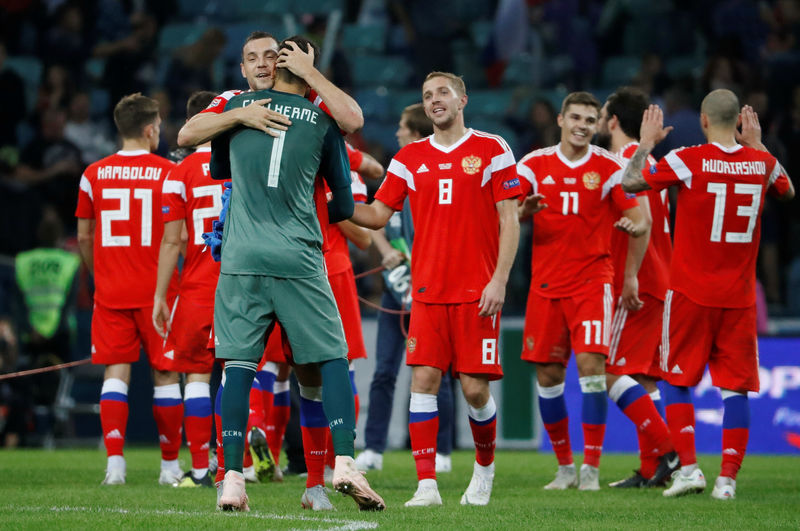 © Reuters. روسيا تفوز 2-صفر على تركيا في دوري الأمم