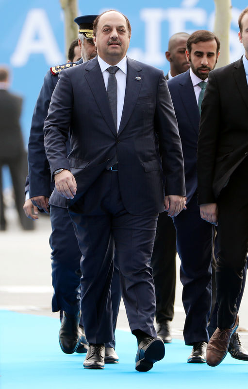 © Reuters. وزير الدفاع القطري خالد العطية يلتقي بالرئيس التركي أردوغان في أنقرة