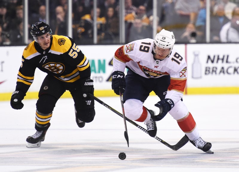© Reuters. NHL: Florida Panthers at Boston Bruins