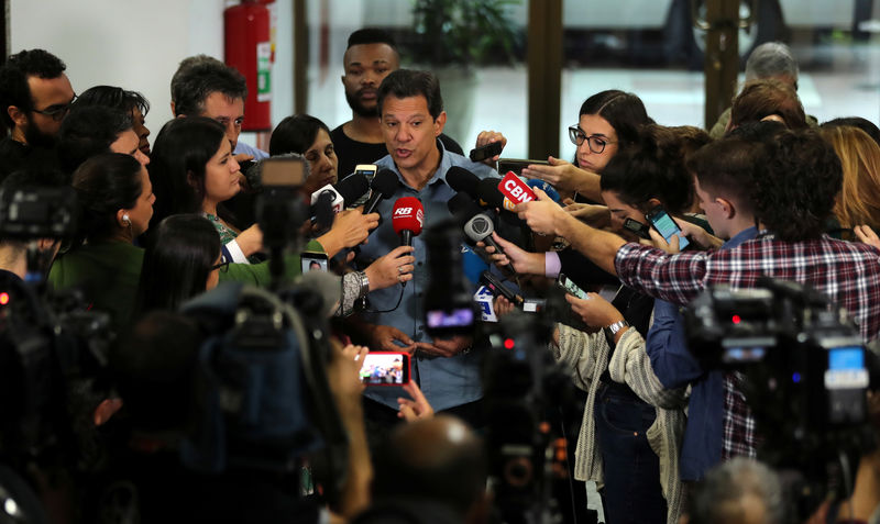 © Reuters. Fernando Haddad em São Paulo
