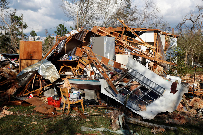 © Reuters. Casa destruída por furacão Michael em Fountain, na Flórida