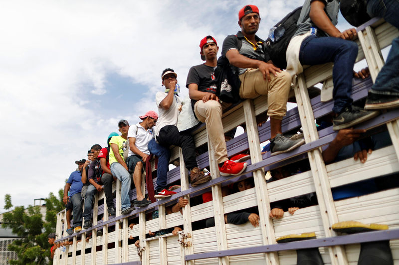 © Reuters. Imigrantes hondurenhos na Guatemala