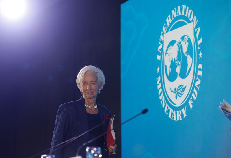 © Reuters. FILE PHOTO: IMF Managing Director Christine Lagarde attends a news conference during International Monetary Fund - World Bank Annual Meeting 2018 in Nusa Dua, Bali
