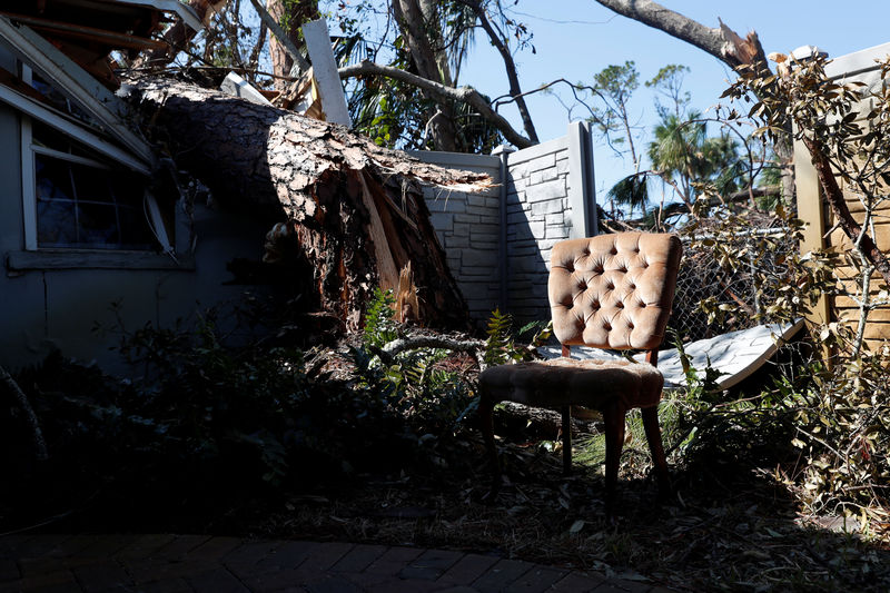 © Reuters. ارتفاع عدد قتلى الإعصار مايكل إلى 27 قتيلا وفقد المئات