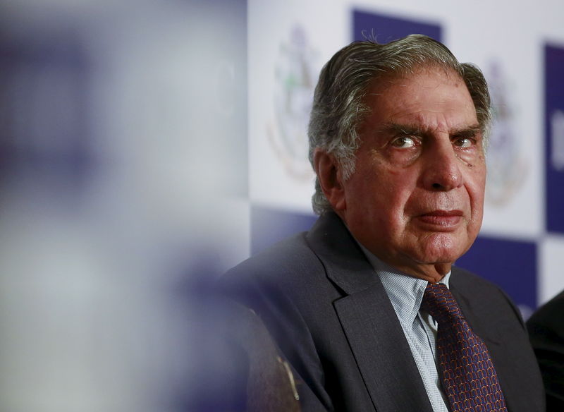 © Reuters. Tata Group Chairman Emeritus Ratan Tata attends a panel discussion during the annual general meeting of Indian Merchants' Chamber in Mumbai