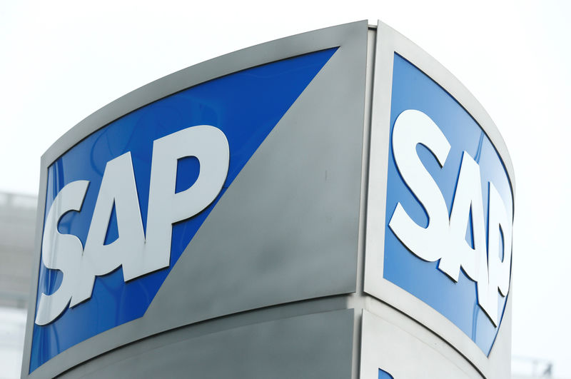 © Reuters. Logomarca da SAP na sede da empresa em Walldorf, Alemanha