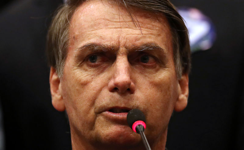 © Reuters. Candidado do PSL à Presidência, Jair Bolsonaro, durante coletiva de imprensa no Rio de Janeiro