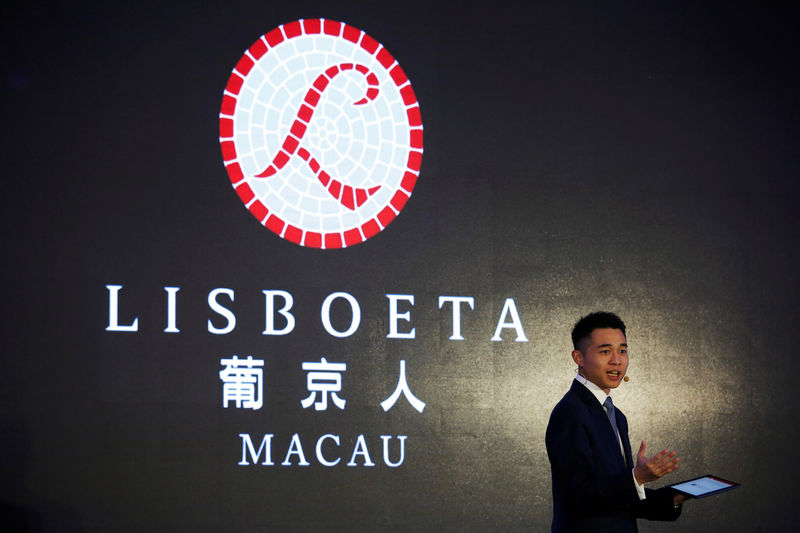 © Reuters. Lisboeta resort project introduced during a news conference in Macau