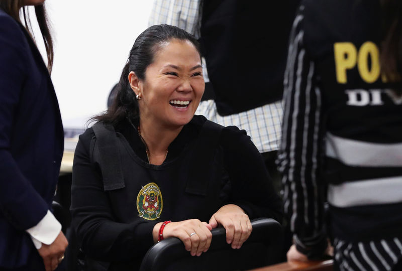 © Reuters. Keiko Fujimori é vista em tribunal em Lima, no Peru