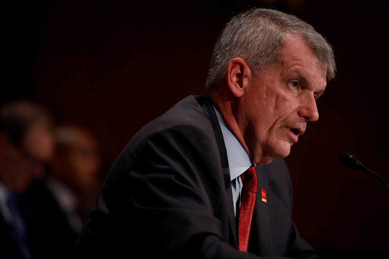 © Reuters. FILE PHOTO: Wells Fargo & Company CEO and President Tim Sloan testifies before the Senate Banking Committee on Capitol Hill in Washington