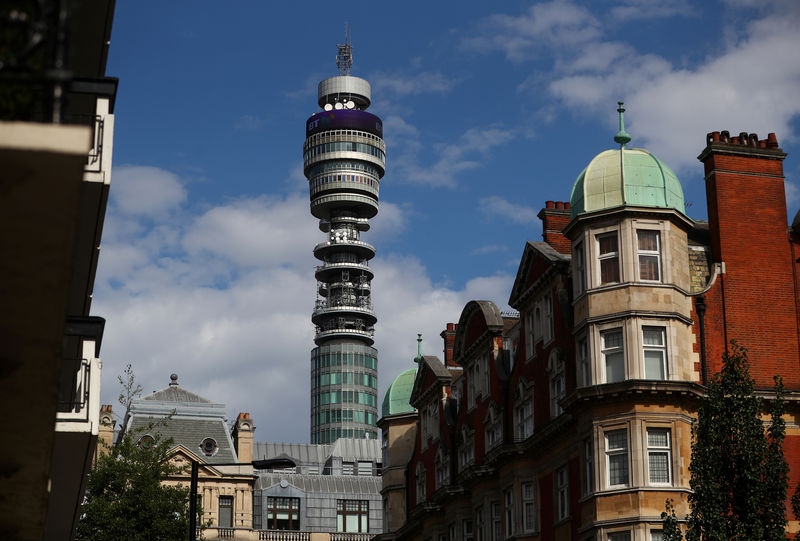 © Reuters. The BT Tower communications tower is seen in London