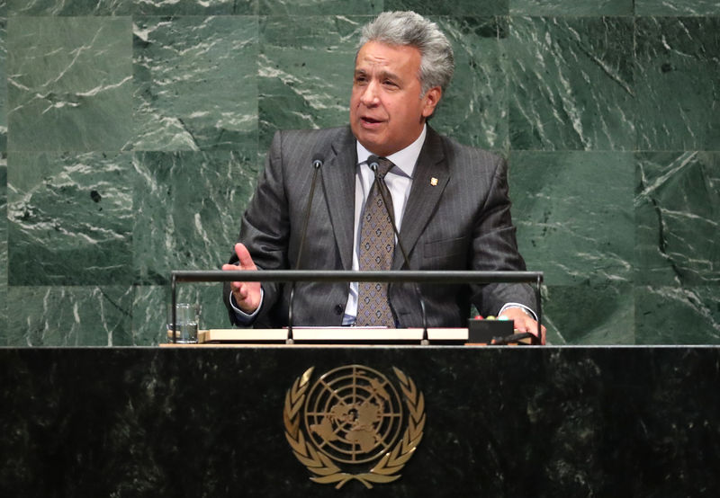 © Reuters. Lenín Moreno faz discurso na ONU