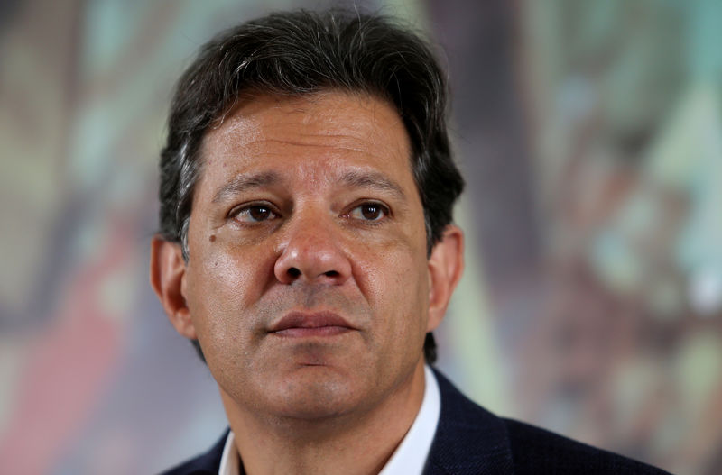 © Reuters. Fernando Haddad, candidato presidencial del Partido Obrero de izquierda (PT) de Brasil