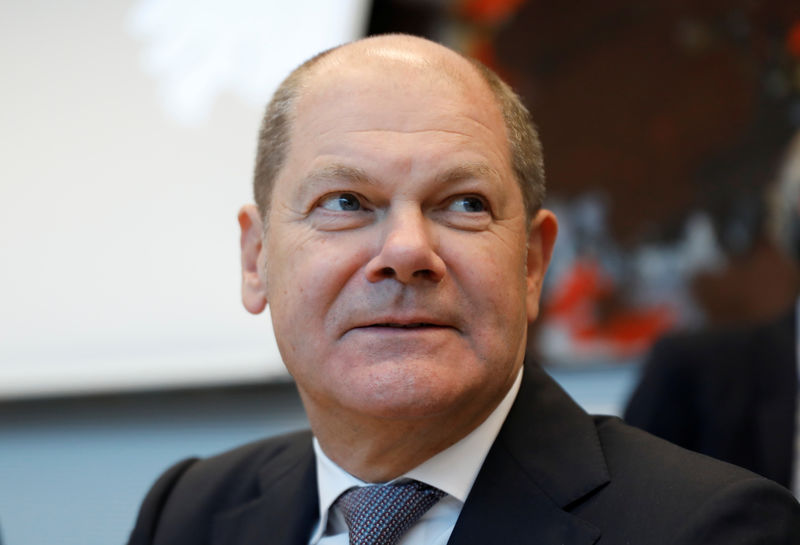 © Reuters. Ministro das Finanças da Alemanha, Olaf Scholz, em Berlim