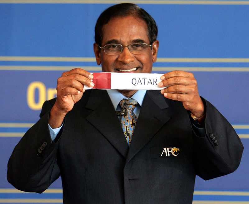 © Reuters. AFC General Secretary Velappan conducts Asian Cup draw in Kuala Lumpur