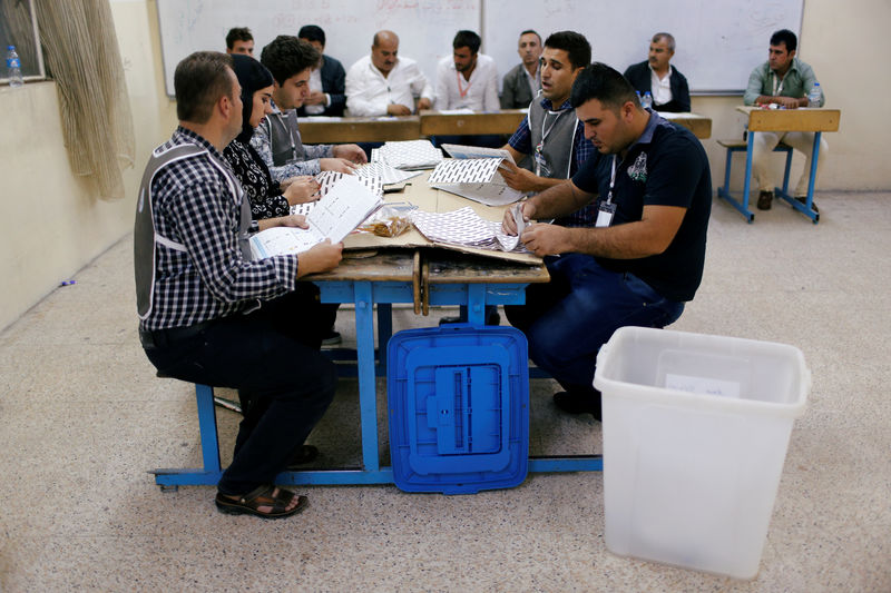 © Reuters. مفوضية الانتخابات :الحزب الديمقراطي الكردستاني الحاكم يتصدر الانتخابات البرلمانية في كردستان العراق