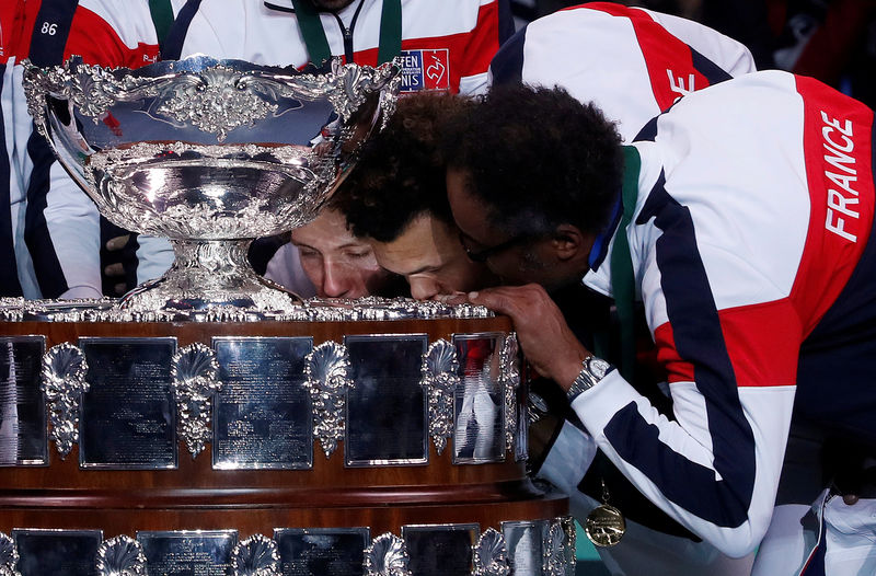 © Reuters. FILE PHOTO: Davis Cup Final - France vs Belgium