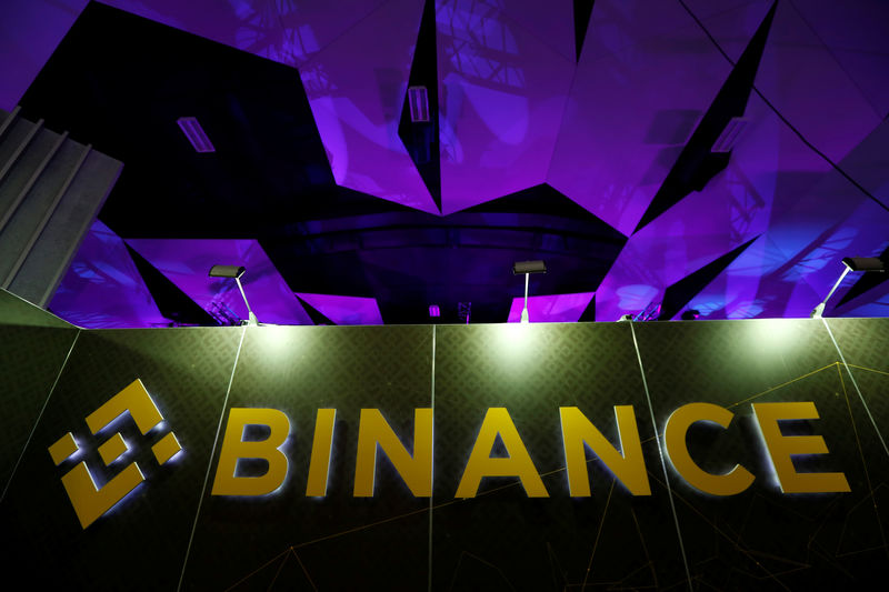 © Reuters. The logo of Binance is seen on their exhibition stand at the Delta Summit, Malta's official Blockchain and Digital Innovation event promoting cryptocurrency, in St Julian's