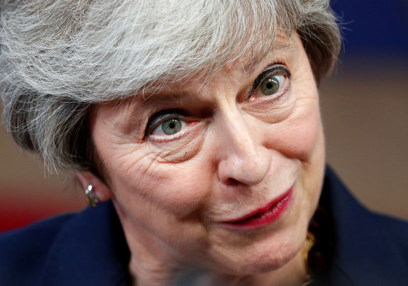 © Reuters. Primeira-ministra britânica, Theresa May, durante encontro com líderes da UE em Bruxelas