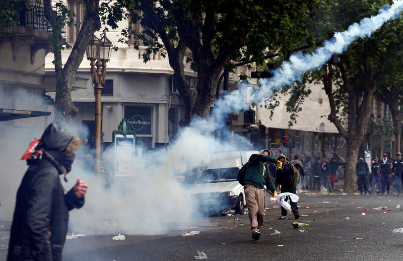 © Reuters. Protesto em Buenos Aires