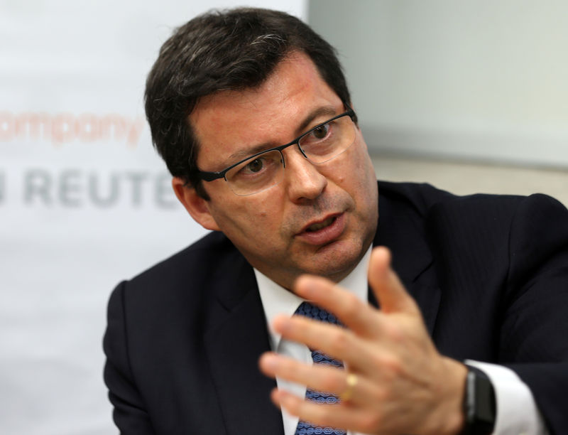 © Reuters. Paulo Rogério Caffarelli, ex-presidente do Banco do Brasil, durante entrevista com a Reuters em São Paulo
