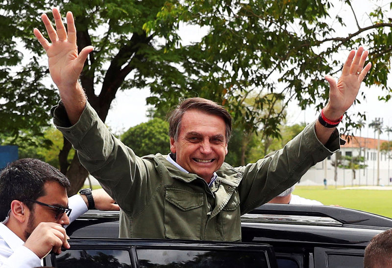 © Reuters. Jair Bolsonador, eleito presidente do Brasil