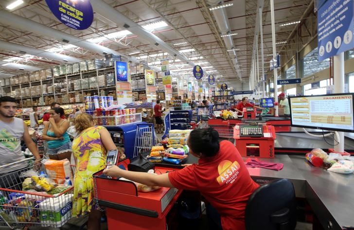 © Reuters. Vista geral de loja do supermercado Assai em São Paulo