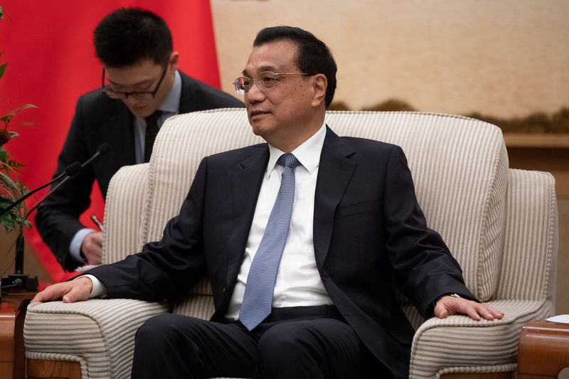 © Reuters. Primeiro-ministro da China, Li Keqiang, em Pequim