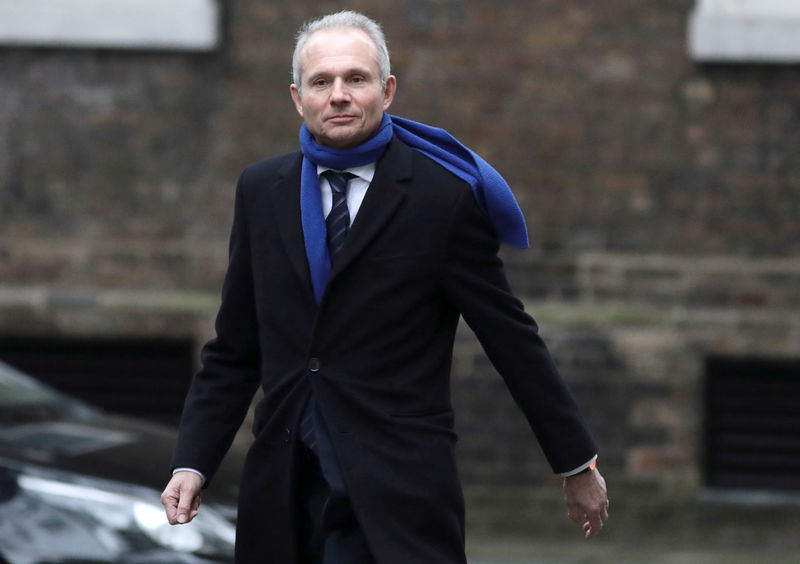 © Reuters. FILE PHOTO: David Lidington arrives at 10 Downing Street, London