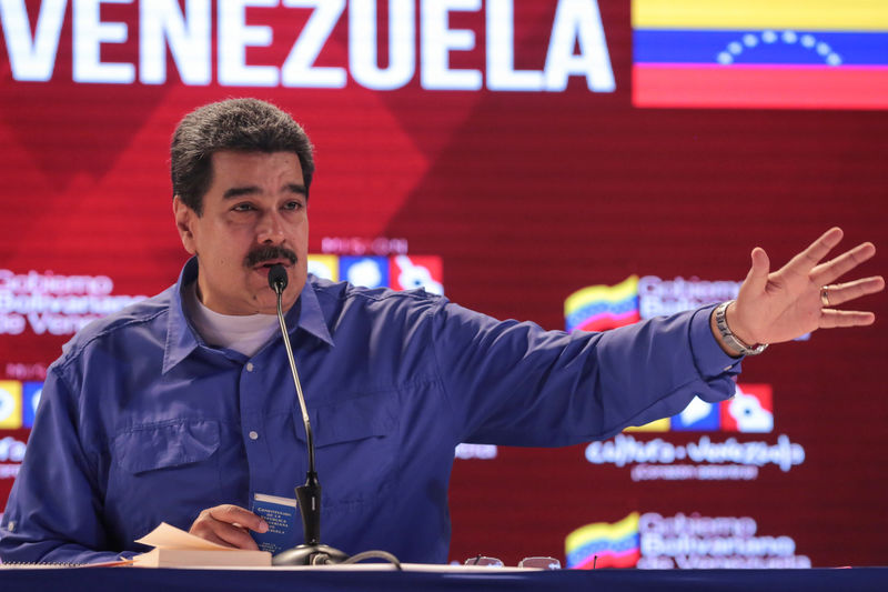 © Reuters. El presidente venezolano, Nicolás Maduro, durante un evento en Caracas