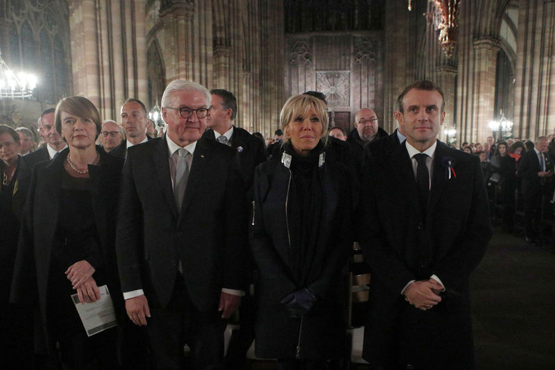 © Reuters. 1918: MACRON ENTAME À STRASBOURG SON "ITINÉRANCE MÉMORIELLE"