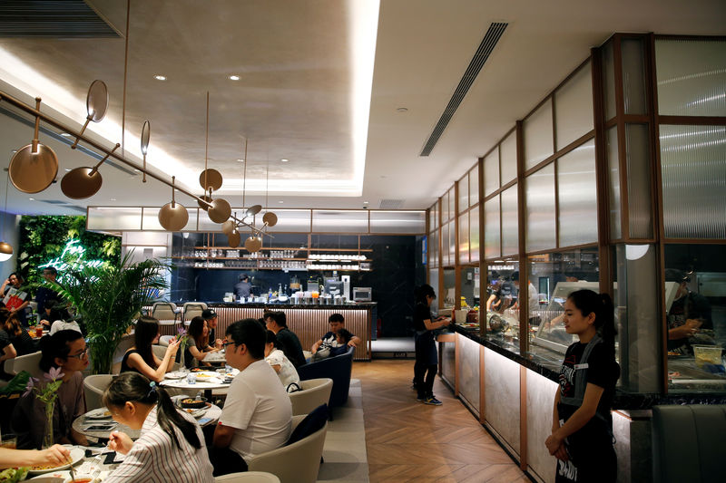 © Reuters. Visão geral de restaurante em Xangai