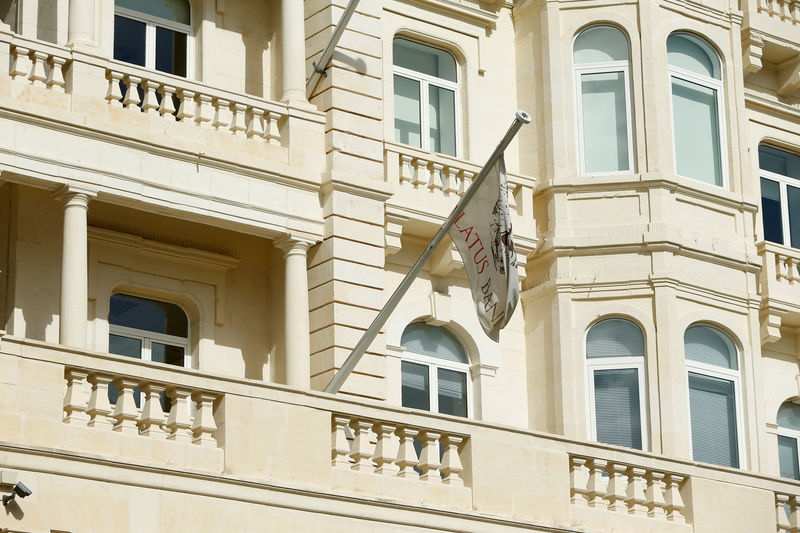 Â© Reuters. FILE PHOTO: The office of Pilatus Bank at Whitehall Mansions in Ta' Xbiex, Malta