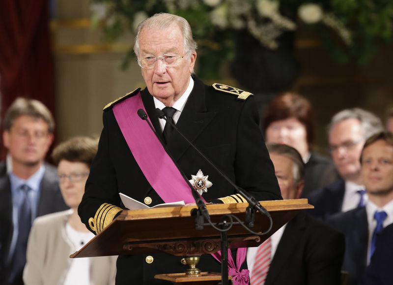 © Reuters. Rei aposentado da Bélgica Albert II, durante cerimônia em Bruxelas