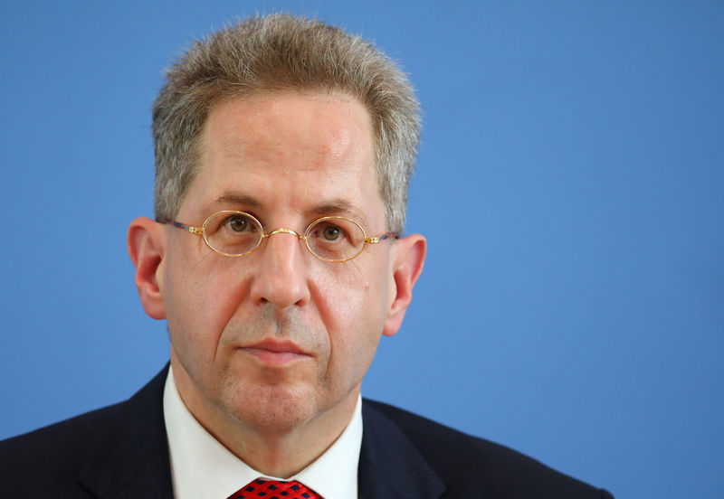 © Reuters. Hans-Georg Maassen em coletiva de imprensa em Berlim