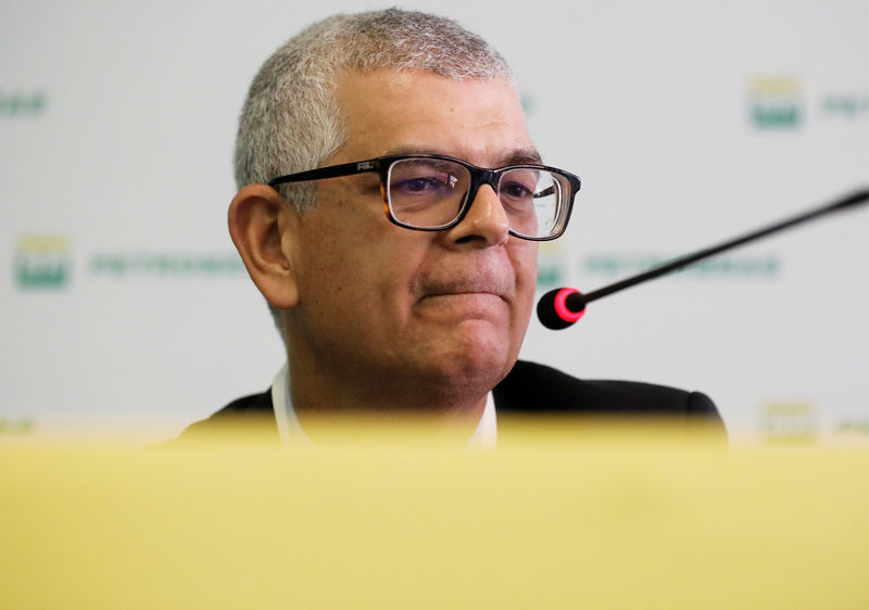 © Reuters. Presidente-executivo da Petrobras, Ivan Monteiro, durante coletiva de imprensa em São Paulo