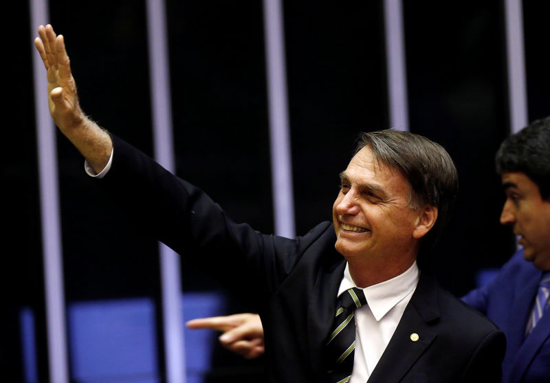 © Reuters. Presidente eleito Jair Bolsonaro no Congresso, em Brasília