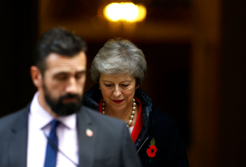 © Reuters. FILE PHOTO - Britain's Prime Minister Theresa May leaves 10 Downing Street in London