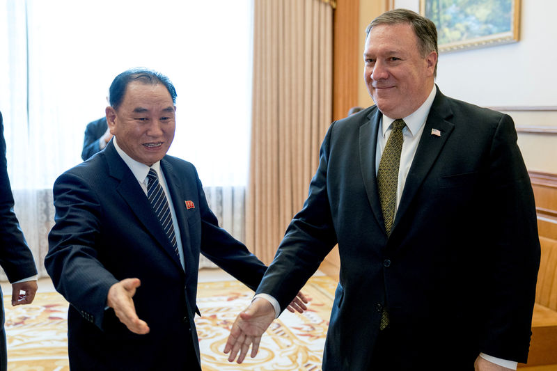© Reuters. تأجيل اجتماع بين وزير الخارجية الأمريكي ومسؤولين كوريين شماليين