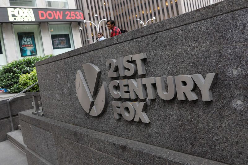 © Reuters. Logo da 21st Century Fox em prédio de Nova York, Estados Unidos